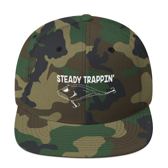 Steady Trappin' Camo Flat Bill Snapback Hat