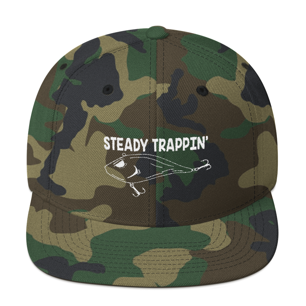 Steady Trappin' Camo Flat Bill Snapback Hat