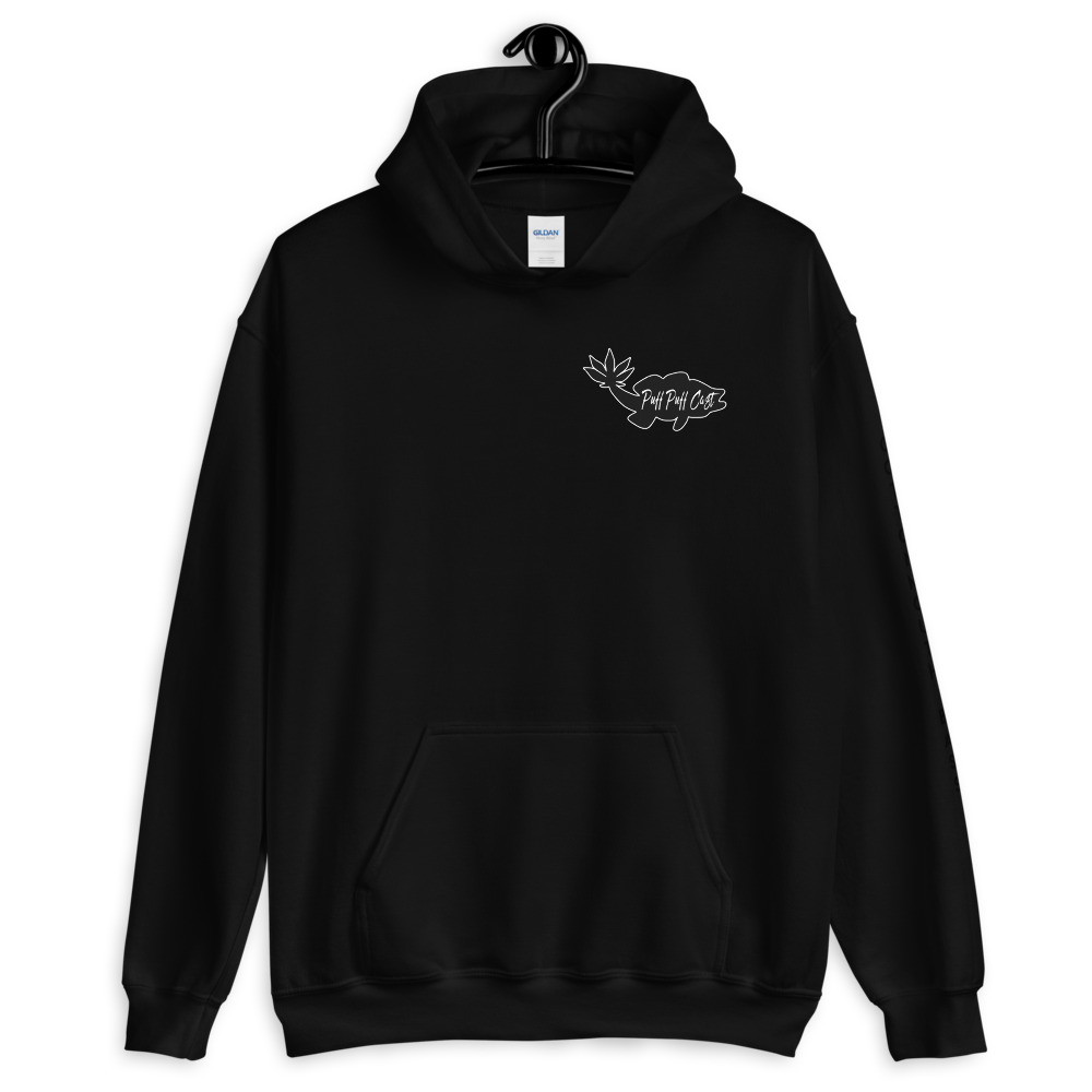 FISH HOODIE- cottonmouth bass sleeve detail