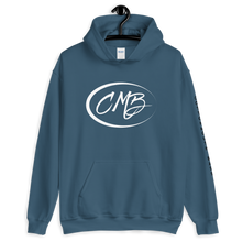 Load image into Gallery viewer, CMB HOODIE- cottonmouth bass left sleeve detail