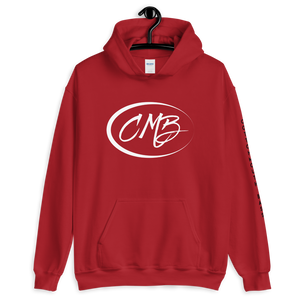 CMB HOODIE- cottonmouth bass left sleeve detail